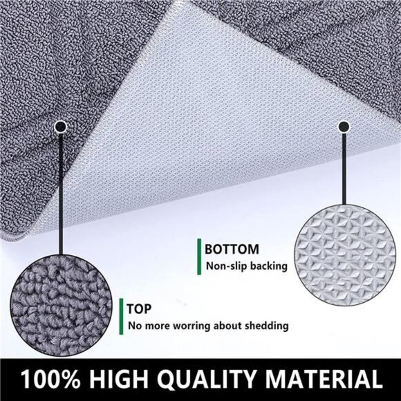 Indoor Doormat Front Door Mat Non Slip Rubber Backing Super Absorbent, 20"x 32" - Picture 2 of 7